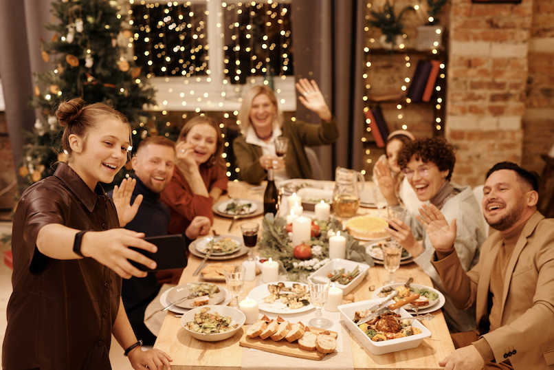 Cómo editar la foto de Navidad en familia perfecta