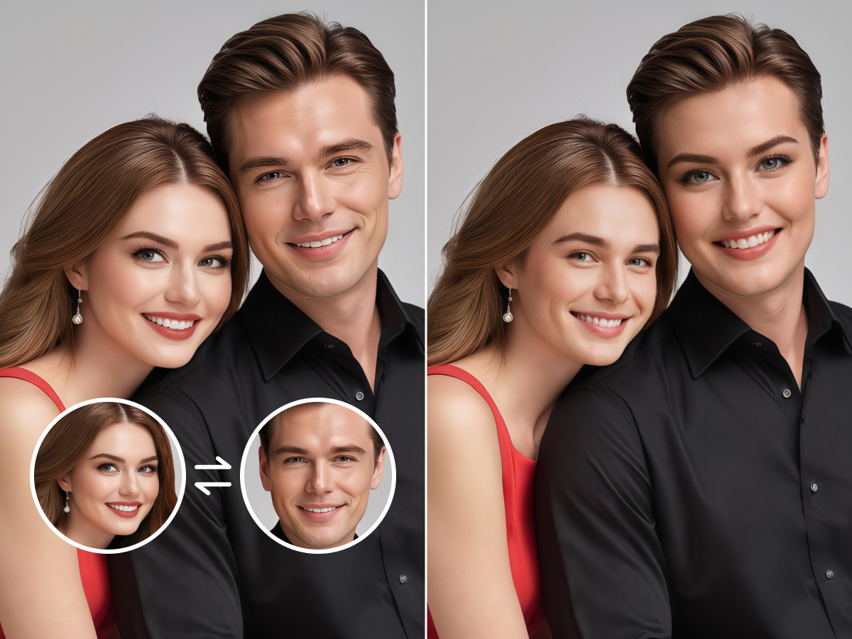 Multiple Face Swap Online Free | AirBrush Multi AI Face Swapper
