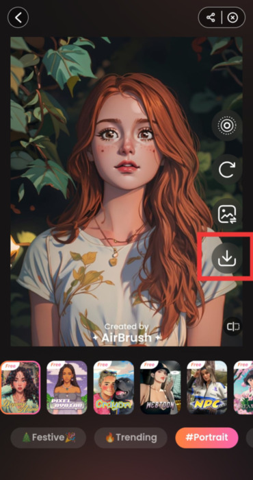 AI Cartoon Generator- result and save