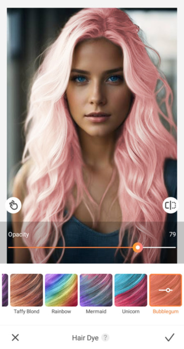 ai hair color changer-bubblegum