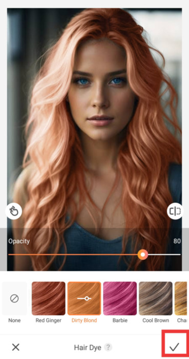 ai hair color changer-dirty blond-save