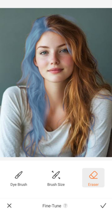 ai hair color changer-eraser