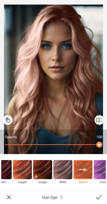 ai hair color changer-mauve
