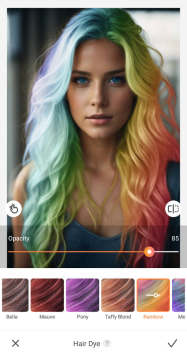 ai hair color changer-rainbow