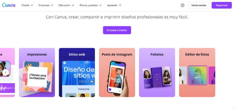 Canva Web Screenshot ES - change background
