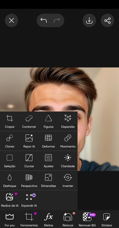 Picsart Blur Background App Screenshot PT - selfie of a boy