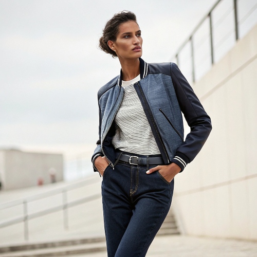 change background - model with dark skin before