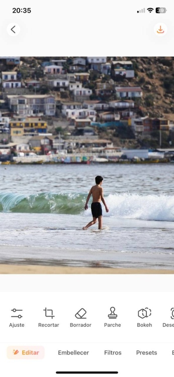 remove people from photos - first screenshot sea AB app ES