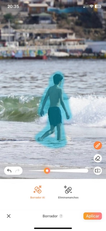 remove people from photos - third screenshot sea AB app ES