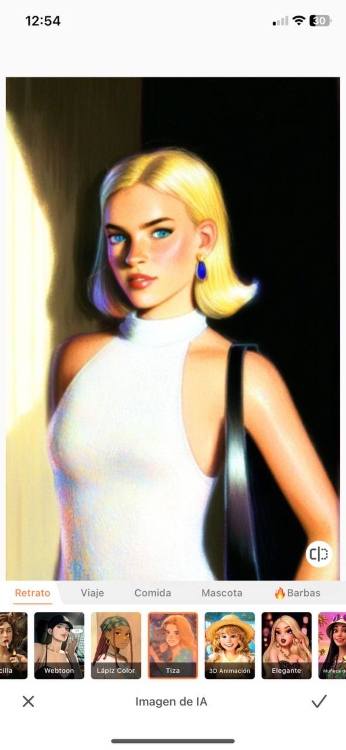 AirBrush AI Image App Screenshot PT - blond girl after