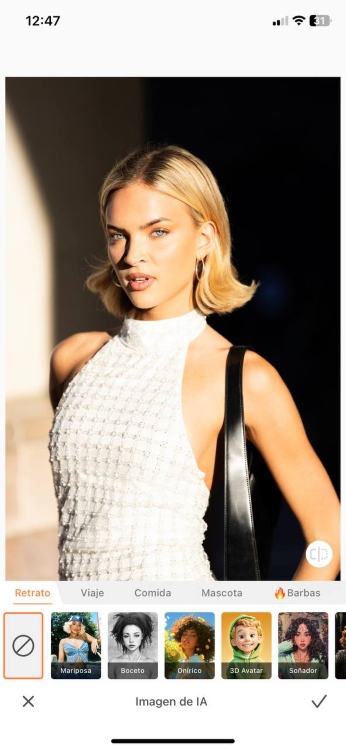 AirBrush AI Image App Screenshot PT - blond girl before