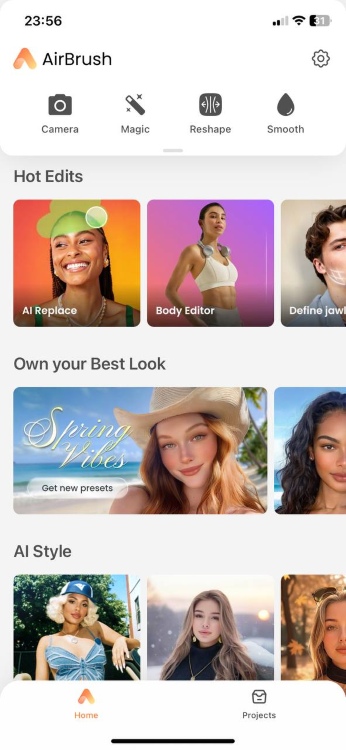 AirBrush App Screenshot EN