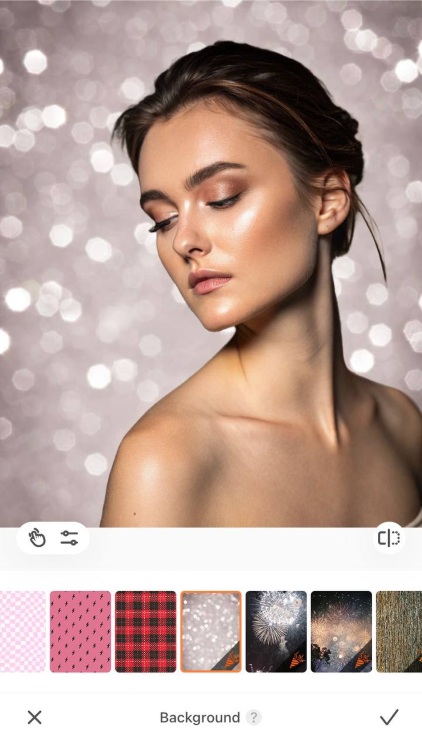 AirBrush Background App Screenshot EN - beautiful young lady after background change
