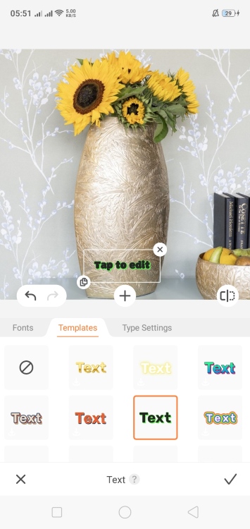 AirBrush Text App Screenshot EN - templates