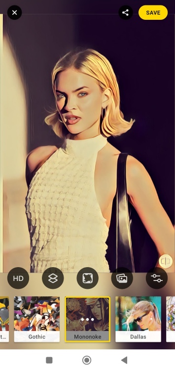 Prisma Photo Editor Drawing App Screenshot PT - blond girl after