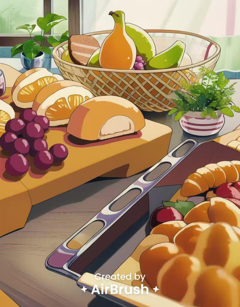 food image using Ghibli filter after