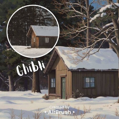 ghibli filter - winter house