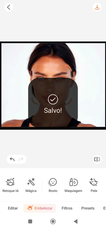 AirBrush Face Edit Screenshot PT - save face