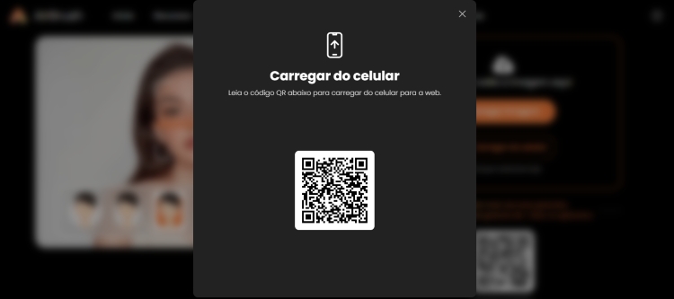 AirBrush Face Shape Detector Web Screenshot PT - upload