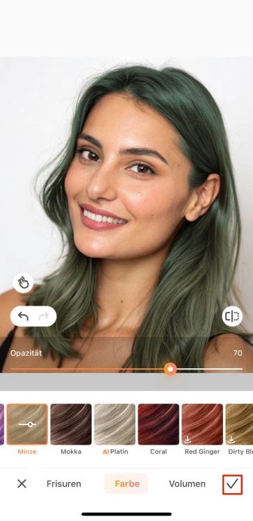 AirBrush Hair Color Screenshot GE - tick