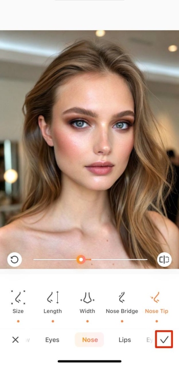 AirBrush App Screenshot EN - Nose Job Simulator tick