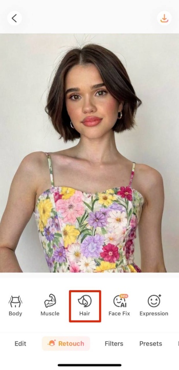 AirBrush App Screenshot EN - change hairstyle hair