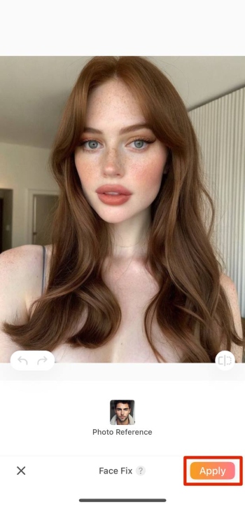 AirBrush App Screenshot EN - gender swap face fix apply