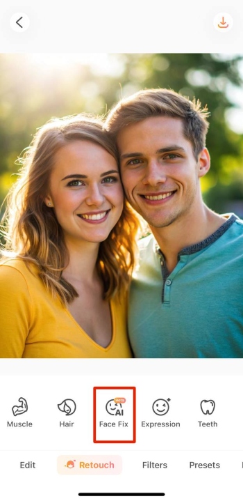 AirBrush App Screenshot EN - multiple gender swap face fix