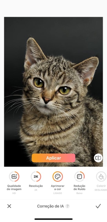 AirBrush App Screenshot PT - improve image quality settings options