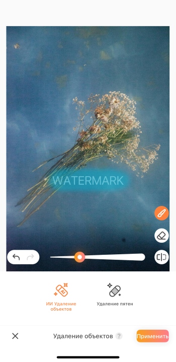 AirBrush App Screenshot RU - Image Watermark Remover highlight watermark