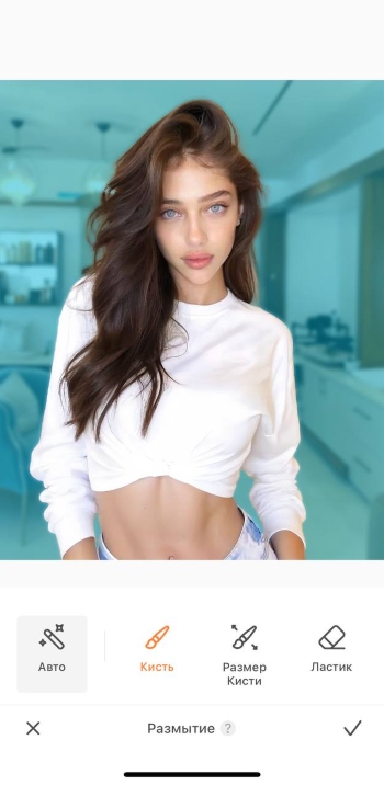 AirBrush App Screenshot RU - blur background auto