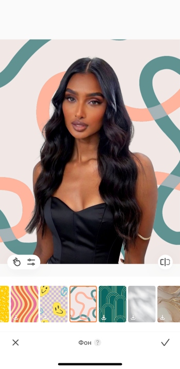 AirBrush App Screenshot RU - change background background options