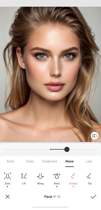 BeautyPlus App Screenshot EN - Nose Job Simulator after