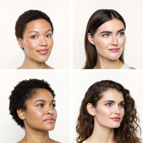 hair colour changer - face shape options