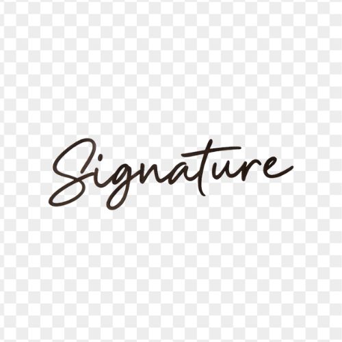 remove background - signature for documents after