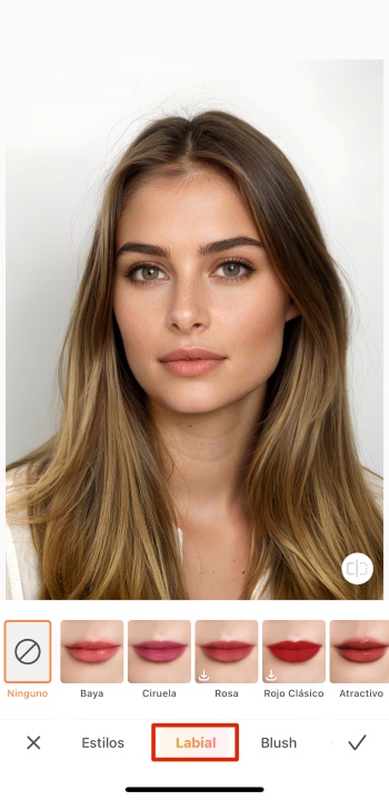 AirBrush App Screenshot ES - lipstick retouch makeup lipstick