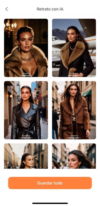 AirBrush App Screenshot ES - theme portrait AI avatar mobwife