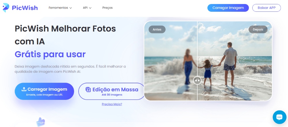 PicWish Web Screenshot PT - AI Image Enhancer