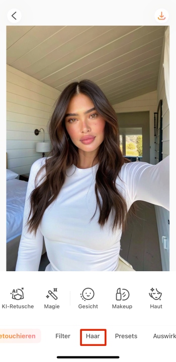 AirBrush App Screenshot GE - change hairstyle hair