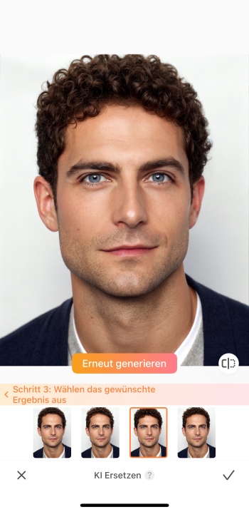 AirBrush App Screenshot GE - change hairstyle male ai replace result