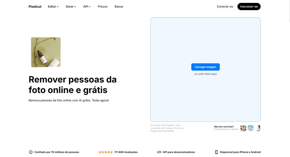 Pixelcut Web Screenshot PT - remove people from photos