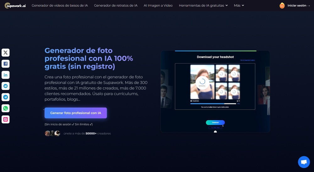 Supawork Web Screenshot ES - CV photo