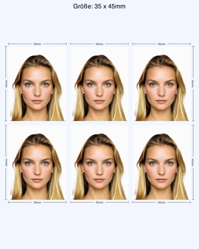 passport photo - blond woman after (german passport)