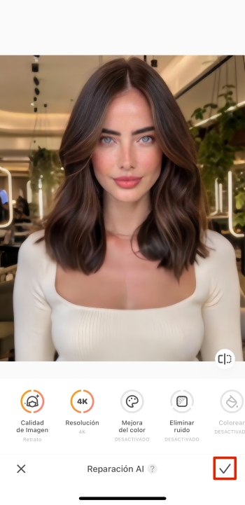 AirBrush App Screenshot ES - photo restoration edit restoration ai tick