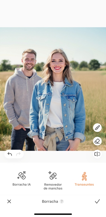 AirBrush App Screenshot PT - remove people from photo result