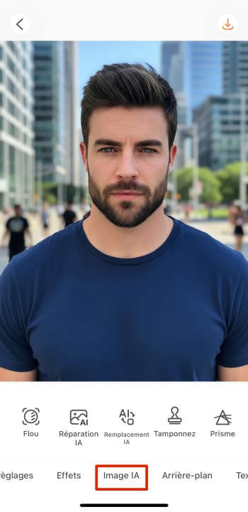 AirBrush App Screenshot FR - beardless filter ai image