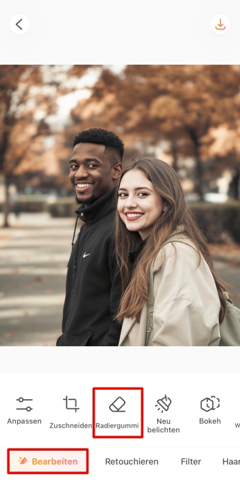 AirBrush App Screenshot GE - remove people from photos edit eraser
