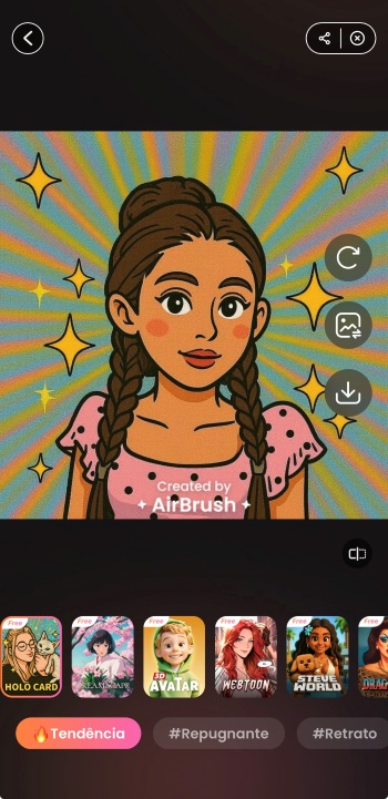 AirBrush App Screenshot PT - avatar magic studio result