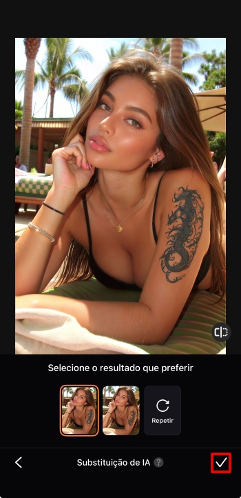 AirBrush App Screenshot PT - tattoo ai replace tick