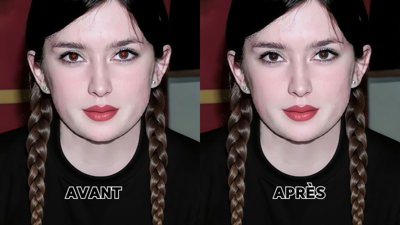 Comment enlever les yeux rouges facilement sur iPhone et Android